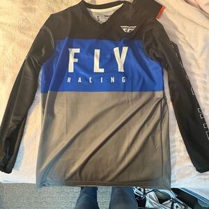 ' Blue & Gray Long Sleeve Jersey